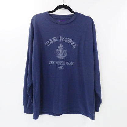 【中古】THE NORTH FACE PURPLE LABEL | ザノースフェイスパープルレーベル L/S Graphic Tee 長袖Ｔシャツ NT3260N ネイビー サイズ：M