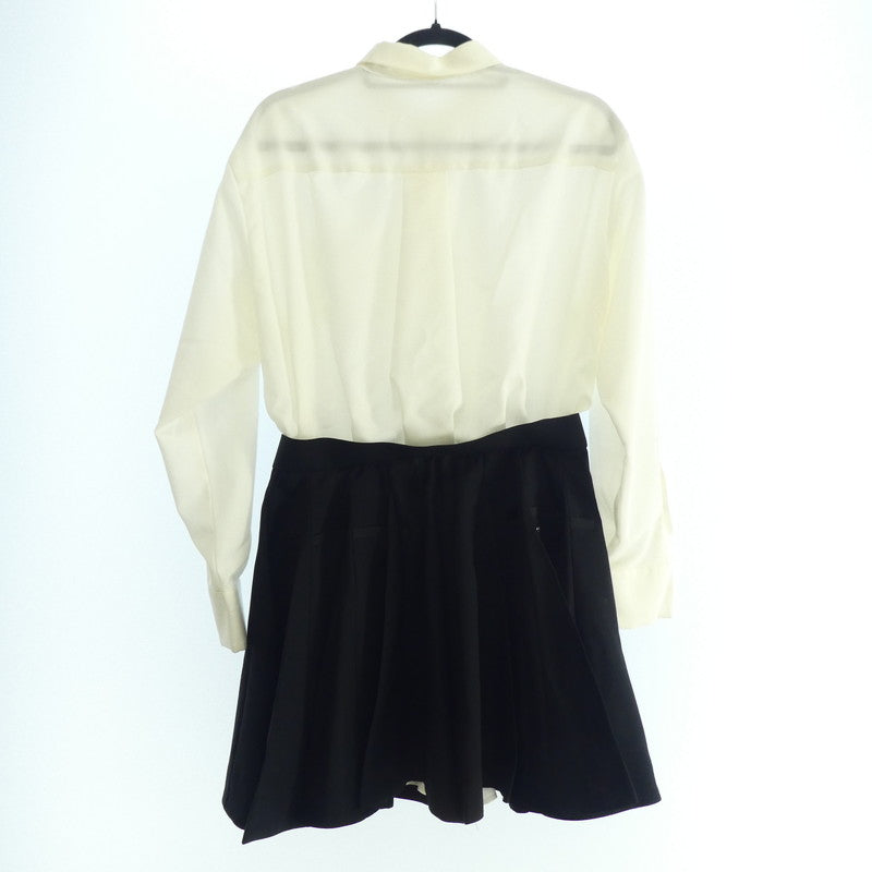 【中古】Sacai | サカイ プリーツスカートドッキング ワンピース 22-06036 ホワイト サイズ：2