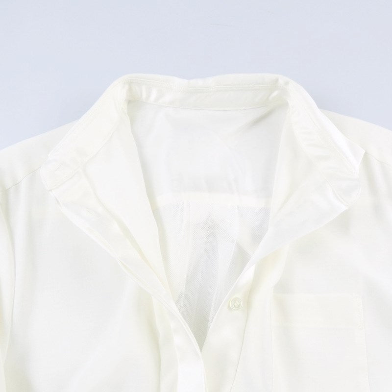 【中古】Sacai | サカイ プリーツスカートドッキング ワンピース 22-06036 ホワイト サイズ：2