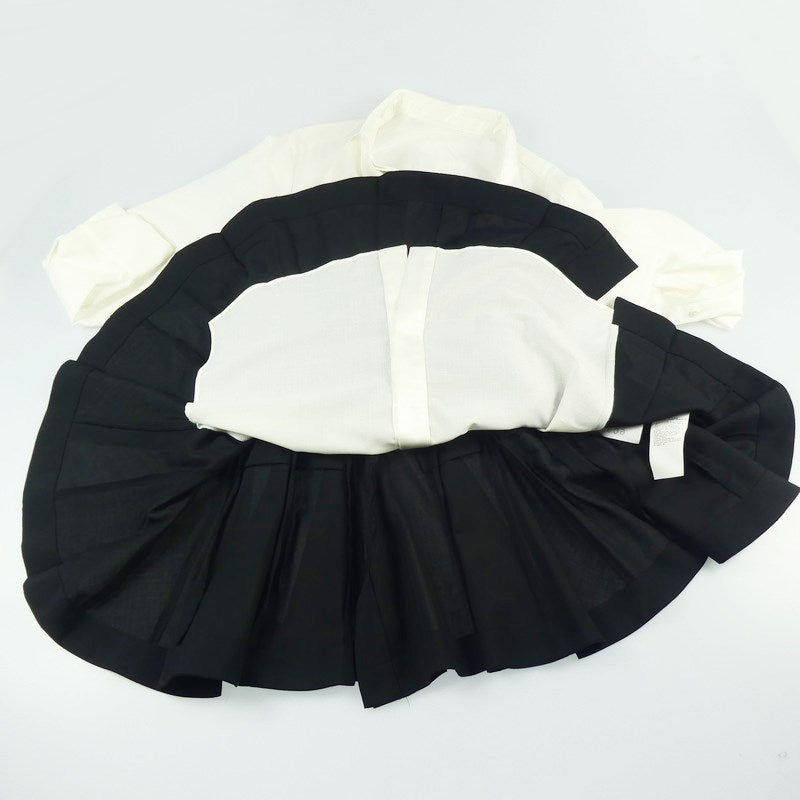 【中古】Sacai | サカイ プリーツスカートドッキング ワンピース 22-06036 ホワイト サイズ：2