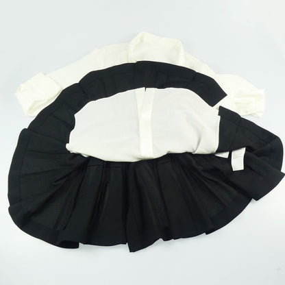 【中古】Sacai | サカイ プリーツスカートドッキング ワンピース 22-06036 ホワイト サイズ：2