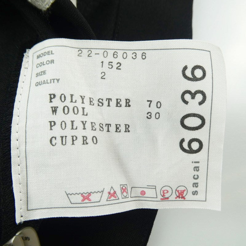【中古】Sacai | サカイ プリーツスカートドッキング ワンピース 22-06036 ホワイト サイズ：2