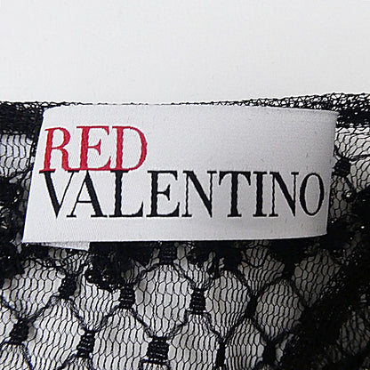 【中古】REDValentino | レッドヴァレンティノ ドットメッシュラインストーンフラワー刺繍 ドレス WR0VA20C663 ブラック サイズ：38