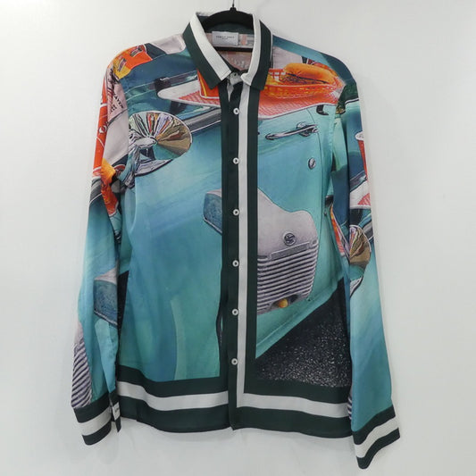 【中古】 オールプリント 長袖シャツ