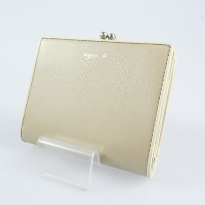 【中古】agnes b. | アニエスベー 二つ折り財布 EW04B-02 ベージュ