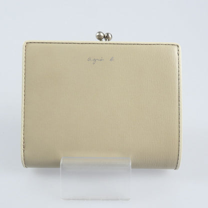 【中古】agnes b. | アニエスベー 二つ折り財布 EW04B-02 ベージュ