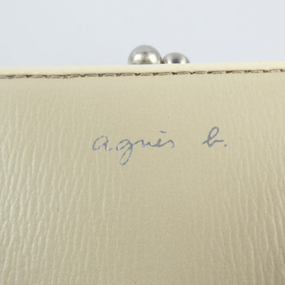 【中古】agnes b. | アニエスベー 二つ折り財布 EW04B-02 ベージュ