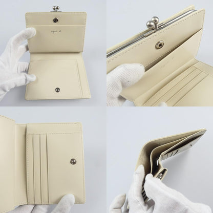 【中古】agnes b. | アニエスベー 二つ折り財布 EW04B-02 ベージュ