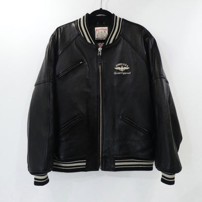 【中古】AVIREX | アヴィレックス VARSITY JACKET レザー 6181032 ブラック サイズ：L