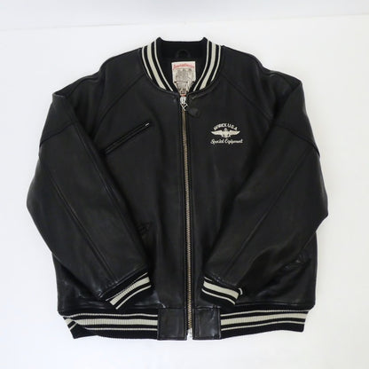 【中古】AVIREX | アヴィレックス VARSITY JACKET レザー 6181032 ブラック サイズ：L
