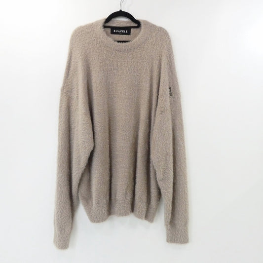 【中古】 SHAGGY CREW NECK KNIT ニット SV-0062 ベージュ サイズ：L