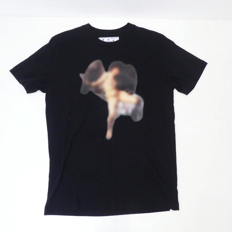 【中古】OFF-WHITE | オフホワイト BLURRED CARAVAGGIO S/S OVER TEE 半袖Ｔシャツ OMAA027F20FAB018 ブラック サイズ：L