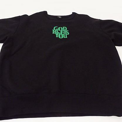 【中古】EXAMPLE | イグザンプル GOD BLESS YOU CREWNECK スウェット ブラック サイズ：XXL