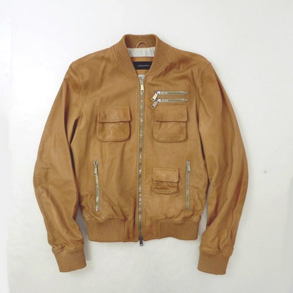 【中古】DSQUARED2 | ディースクエアード レザー S71AM0363 ブラウン サイズ：44