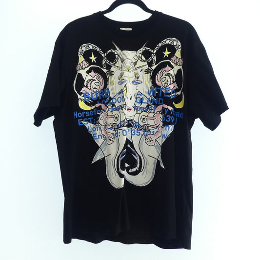 【中古】BURBERRY London England | バーバリーロンドンイングランド ?MONTAGE PRINT COTTON OVERSIZED T-shirt 半袖Ｔシャツ 8040679 ブラック サイズ：M