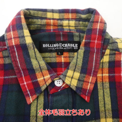 【中古】ROLLING CRADLE | ローリングクレイドル RC CHECK NELSHIRT 長袖シャツ サイズ：L