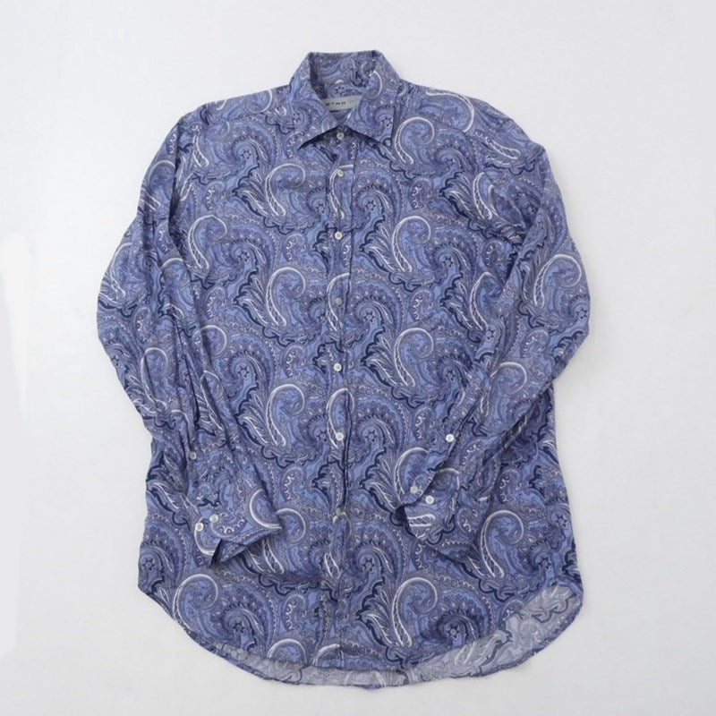 【中古】ETRO | エトロ ペイズリー柄 長袖シャツ 111-12914-4087 サイズ：M