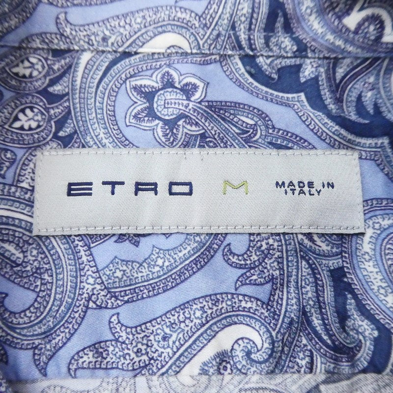 【中古】ETRO | エトロ ペイズリー柄 長袖シャツ 111-12914-4087 サイズ：M