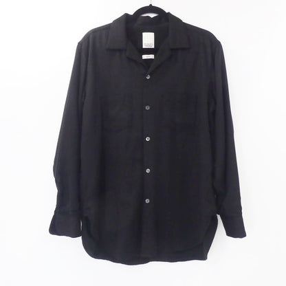 【中古】YSTRDY'S TMRRW | イエスタデイズトゥモロー TWILL&FLEECE LOITERING SHIRT 長袖シャツ YT-S0507 ブラック サイズ：S