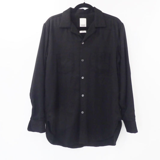 【中古】YSTRDY'S TMRRW | イエスタデイズトゥモロー TWILL&FLEECE LOITERING SHIRT 長袖シャツ YT-S0507 ブラック サイズ：S