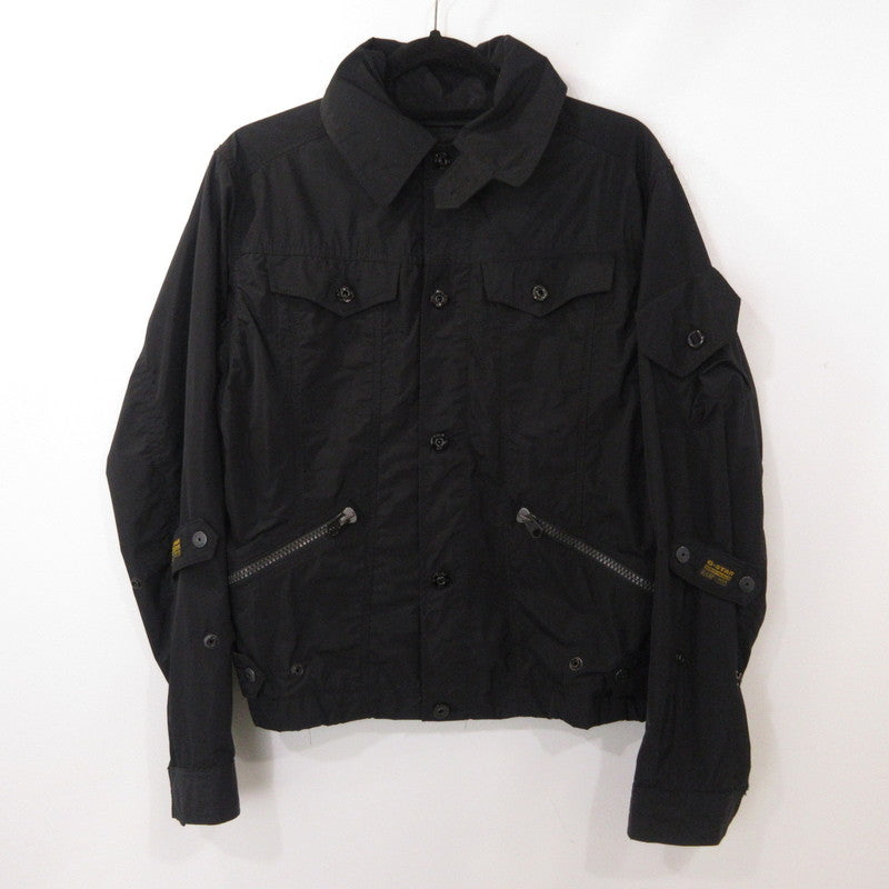 【中古】G-STAR | ジースター FLIGHT COMBAT JACKET ナイロンジャケット D19124-C655 ブラック サイズ：XS
