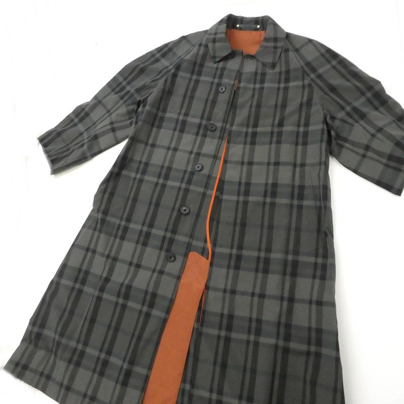 【中古】Paul Smith | ポール・スミス マドラスチェックオーバーコート ステンカラーコート 123109 051X サイズ：S