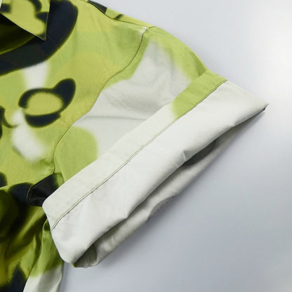 【中古】HERON PRESTON | ヘロンプレストン BOWLING SHIRT ‘GREEN’ 半袖シャツ HMGA027F21FAB001 サイズ：L
