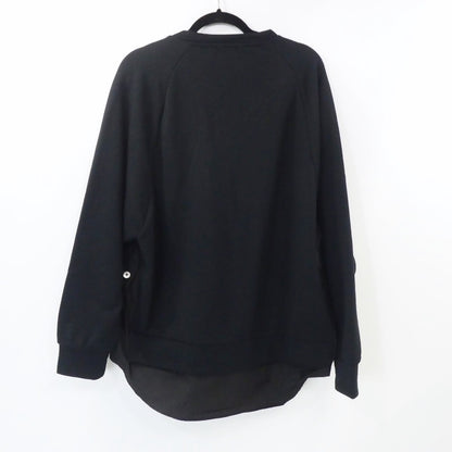 【中古】EN ROUTE | アンルート コットンポリエステルサイドジップダンボールニット スウェット 7312-299-0082 ブラック サイズ：2