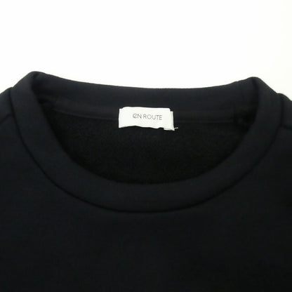 【中古】EN ROUTE | アンルート コットンポリエステルサイドジップダンボールニット スウェット 7312-299-0082 ブラック サイズ：2