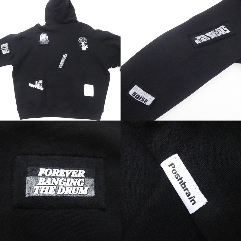 【中古】 CRUST HOODIE パーカー ブラック サイズ：L