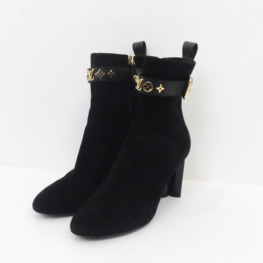 【中古】LOUIS VUITTON | ルイ・ヴィトン シルエットラインアンクルブーツ ブーツ 1A695P ブラック 23.5cm