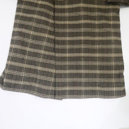 【中古】Lui's | ルイス チェックビッグシルエット ロングコート トレンチコート LUZ2082308A0001 ブラウン サイズ：S
