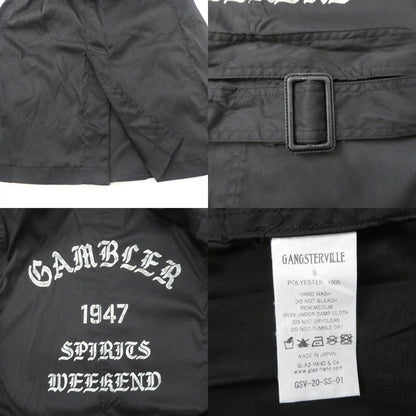【中古】GANGSTERVILLE(GLAD HAND) | ギャングスタービルギャングスターヴィル BENJAMIN トレンチコート GSV-20-SS-01 ブラック サイズ：S