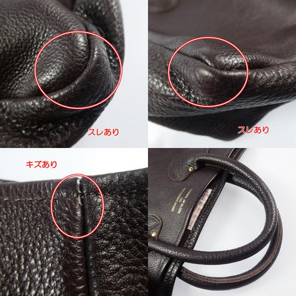 【中古】YOUNG&OLSEN | ヤングアンドオルセン EMBOSSED LEATHER TOTE M トートバッグ ブラウン