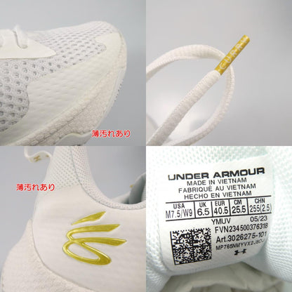 【中古】UNDER ARMOUR | アンダーアーマー CURRY HOVR SPLASH 3 スニーカー 3026275-101 25.5cm ホワイト
