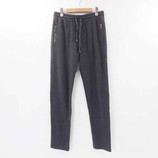 【中古】DOLCE & GABBANA | ドルチェアンドガッバーナ ロゴプレート パンツ G4HXAT/G7ZXD グレー サイズ：44