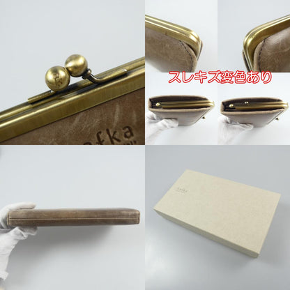 【中古】nafka | ナフカ TUULI 長財布 NFK-72001 ベージュ