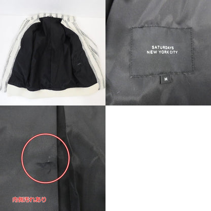 【中古】SATURDAYS NYC | サタデーズ　サタデイズ Goose Bomber ブルゾン ホワイト サイズ：M