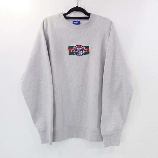 【中古】Lafayette | ラファイエット LF CHAMPION EMBLEM LOGO CREWNECK SWEATSHIRT スウェット グレー サイズ：XL