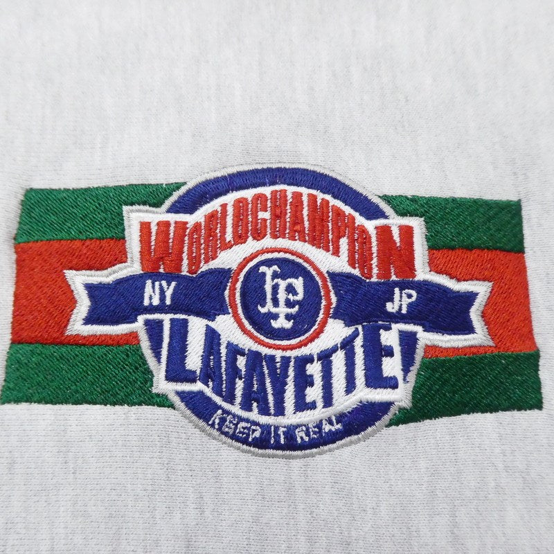 【中古】Lafayette | ラファイエット LF CHAMPION EMBLEM LOGO CREWNECK SWEATSHIRT スウェット グレー サイズ：XL