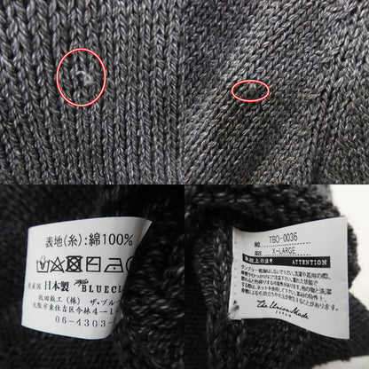 【中古】THE UNION | ザユニオン THE BLUEST OVERALLS ROLL’N KNIT ニット TBO-0036 グレー サイズ：XL