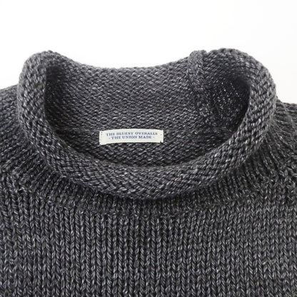 【中古】THE UNION | ザユニオン THE BLUEST OVERALLS ROLL’N KNIT ニット TBO-0036 グレー サイズ：XL