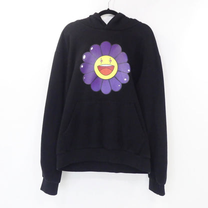 【中古】J BALVIN | ジェイバルヴィン MORADO LARGE FLOWER HOODIE パーカー ブラック サイズ：L