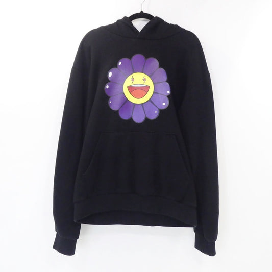 【中古】J BALVIN | ジェイバルヴィン MORADO LARGE FLOWER HOODIE パーカー ブラック サイズ：L