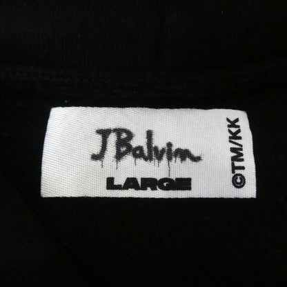 【中古】J BALVIN | ジェイバルヴィン MORADO LARGE FLOWER HOODIE パーカー ブラック サイズ：L