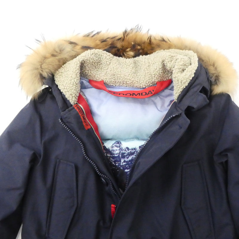 【中古】FREEDOMDAY | フリーダムデイ NEW CAMPIGLIO ダウンジャケット ネイビー サイズ：XS