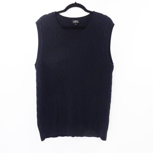 【中古】A.P.C | アーペーセー Pull Lack ベスト 24206-1-86071 ネイビー サイズ：L