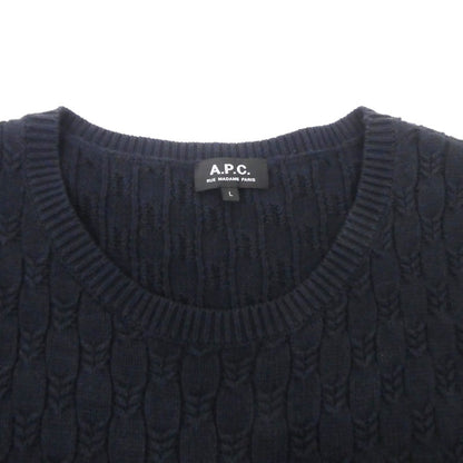 【中古】A.P.C | アーペーセー Pull Lack ベスト 24206-1-86071 ネイビー サイズ：L