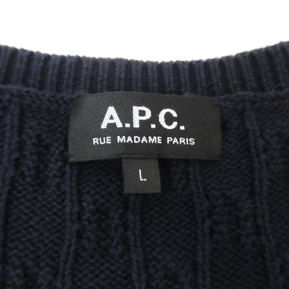 【中古】A.P.C | アーペーセー Pull Lack ベスト 24206-1-86071 ネイビー サイズ：L