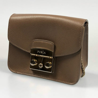 【中古】Furla | フルラ METROPOLIS MINI CROSSBODY ショルダーバッグ 00820671 ブラウン